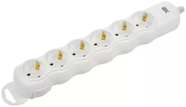 Колодка удлинителя IEK WYP10-D-KP-16-06-ZS-K01 РПр06 6 мест