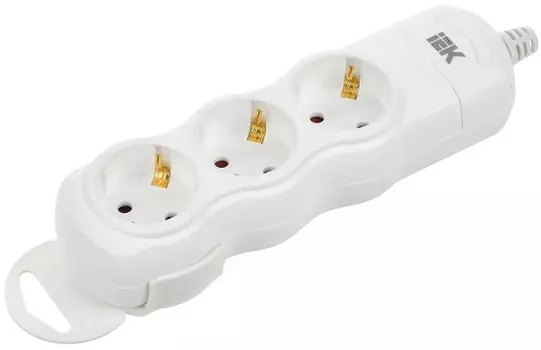 Колодка удлинителя IEK WYP10-D-KP-16-03-ZS-K01 РПр03 3 места