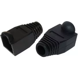 Колпачок на коннектор Hyperline BOOT-BK-10 RJ-45, черный (10 шт.)