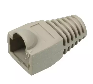 Колпачок TWT TWT-BO-6.0-GY/JR75 защитный для кабеля 6,0мм cat.5, на соединение коннектора с кабелем, серый, 75 шт. в банке