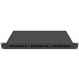 Коммутационная панель TopLAN PPS-Top-24DLC-SM-BK 19", 1U, 24 порта duplex LC/UPC singlemode, цвет чёрный (RAL9005), в полной комплектации