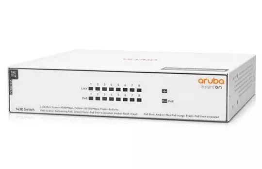 Коммутатор Aruba R8R46A Instant On 1430 8G Class4 PoE 64W Switch