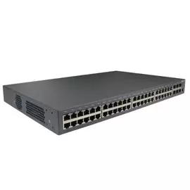 Коммутатор BDCom S3900-48T6X Коммутатор 48 GE TX ports, 6 10GE/GE SFP+ ports; 2 power slots with 1 h