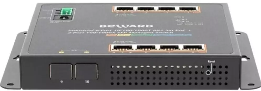 Коммутатор Beward STWP-0802HP управляемый, 8 портов 10/100/1000 Мбит/с (все с поддержкой High PoE)