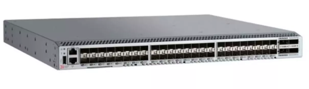 Коммутатор Brocade BR-G620-48-32G-R_EB G620 FC, 64 ports/48 active, 48*32G SWL SFP+ T-ceivers, 2*RHS PowerSup, port-side exh, rails, EntBndl gratis, F