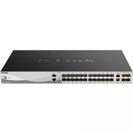 Коммутатор D-link DGS-3130-30S/B1A Managed L3 Stackable Switch 24x1000Base-X SFP, 2x10GBase-T, 4x10GBase-X SFP+, CLI, 1000Base-T Management, RJ45 Cons