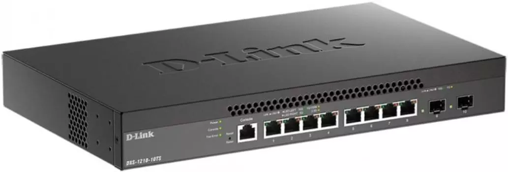 Коммутатор D-link DXS-1210-1 8x10GBase-T, 2x10GBase-X SFP+, Smart L2+