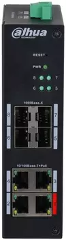 Коммутатор Dahua DH-HS4408-4ET-96 8-портовый управляемый с PoE, промышленное исполнение