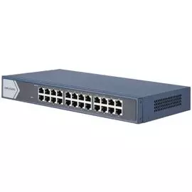 Коммутатор HIKVISION DS-3E0524-E(B) 24 RJ45 1000M (23й и 24й-Uplink порты); таблица MAC адресов на 8000 записей; пропускная способность 48Гб/с; VAC 22