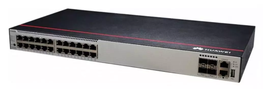 Коммутатор Huawei S5731-S24T4X-A (24*10/100/1000BASE-T ports, 4*10GE SFP+ ports, AC power, Basic SW)