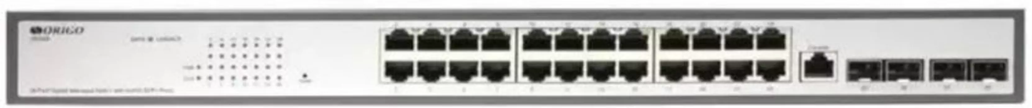 Коммутатор настраиваемый ORIGO OS2328/A1A L2 24x1000Base-T, 4xCombo 1000Base-T/SFP, комплект для установки в 19" стойку