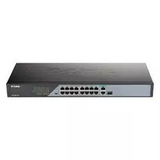Коммутатор неуправляемый D-link DSS-100E-18P/A1A 16x10/100Base-TX PoE (PoE‐бюджет 230 Вт, дальность до 250 м), 1x10/100/1000Base-T, 1xCOMBO 100/1000Ba