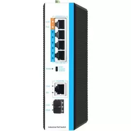 Коммутатор неуправляемый GIGALINK GL-SW-G005-05PSG-I(PD) индустриальный на DIN рейку, 4 PoE (802.3af/at)-1Гбит/с, 1 x SFP/1000BaseX, 1 x 1000BaseT (PD