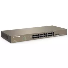 Коммутатор неуправляемый IP-Com G1024F 24x10/100/1000, Combo 2x1000 Base-X SFP, металл, настольный