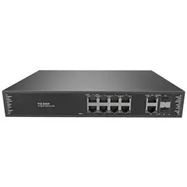 Коммутатор неуправляемый JUST JT-POE31128PF 12 портовый PoE в металлическом корпусе, бюджет PoE 130