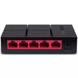 Коммутатор неуправляемый Mercusys MS105G 5*LAN RJ-45 10/100/1000 Мбит/с, настольный/настенный, пластиковый корпус