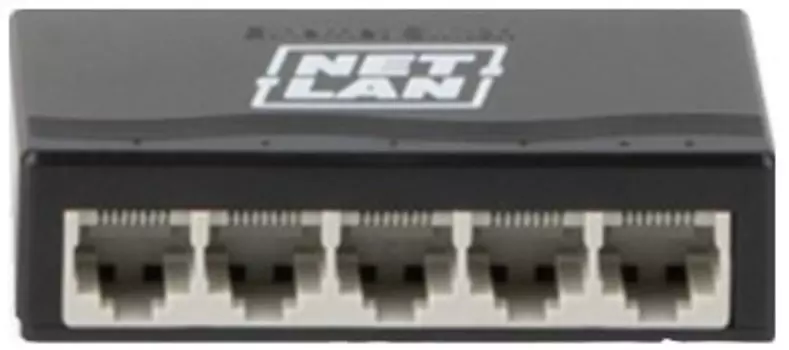 Коммутатор неуправляемый Netlan NLS-125 5*10/100/1000Мбит/с, DC5V 1A