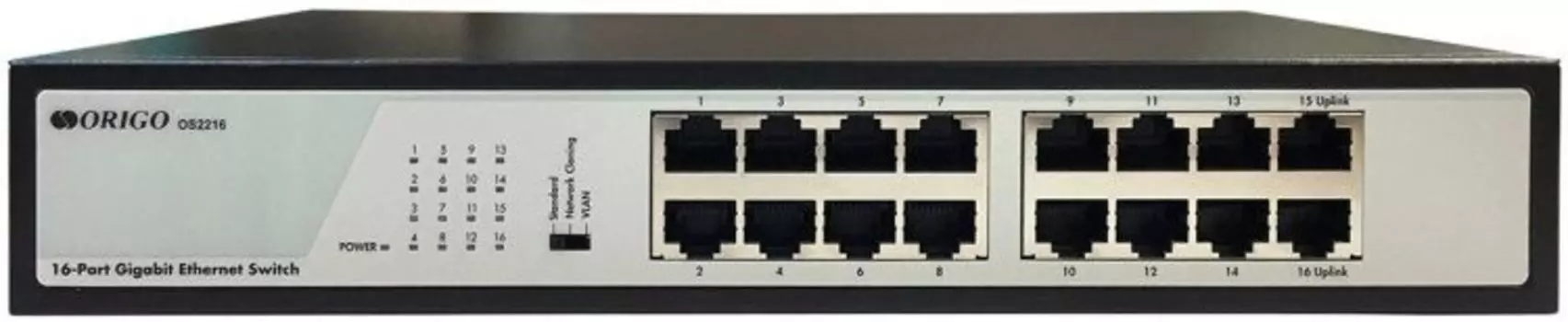 Коммутатор неуправляемый ORIGO OS2216/A1A 16x1000Base-T, 19"