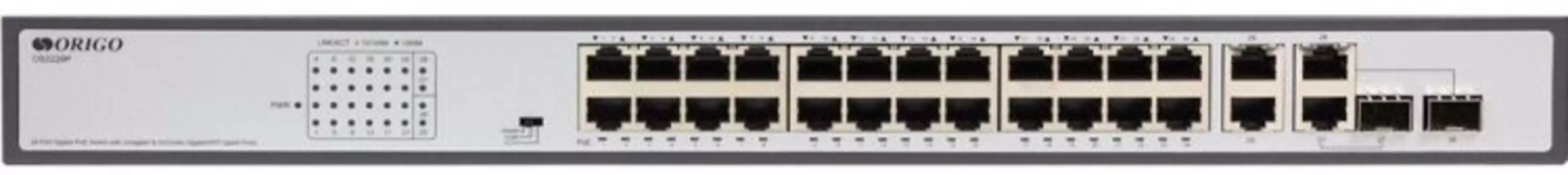 Коммутатор неуправляемый ORIGO OS2228/A1A 26x1000Base-T, 2x1000Base-X SFP, 19"