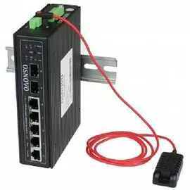 Коммутатор OSNOVO SW-70402/ILS промышленный управляемый (L2+) Gigabit Ethernet на 4GE RJ45 + 2 GE SF