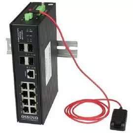 Коммутатор OSNOVO SW-70804/ILS промышленный управляемый (L2+) Gigabit Ethernet на 8GE RJ45 + 4 GE SF