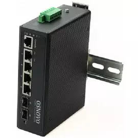 Коммутатор OSNOVO SW-80402/IL промышленный управляемый (L2+) PoE Gigabit Ethernet на 6 портов. Порты: 4 x GE (10/100/1000Base-T) с PoE (до 30W) + 2 x