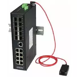 Коммутатор OSNOVO SW-808010/ILS(port 90W,720W) промышленный управляемый (L2+) Ultra PoE Gigabit Ethernet на 8GE PoE + 10 GE SFP порта с функцией монит