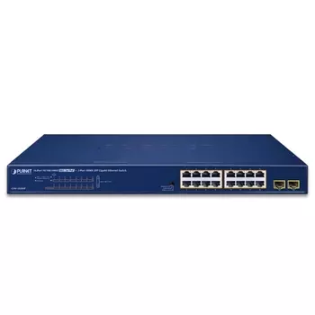 Коммутатор Planet GSW-1820HP 16-портов 10/100/1000T 802.3at PoE + 2-Port 1000X SFP Гигабитный