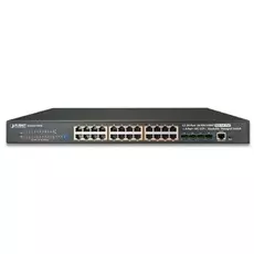 Коммутатор Planet SGS-6341-24P4X Layer 3, 24-Port 10/100/1000T 802.3at PoE + 4-Port 10G SFP+ Stackable Managed Switch (370W)