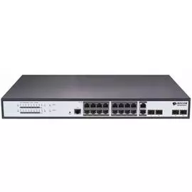 Коммутатор PoE BDCom S2520-P 16*GE PoE ports, 2*100/1000M SFP ports, 2*GE TX/SFP combo ports, standa