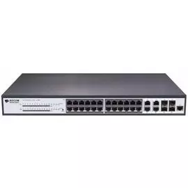 Коммутатор PoE BDCom S2528-P 24*GE PoE ports, 4*GE TX/SFP combo ports, standard AC220V power supply,