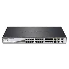 Коммутатор PoE D-link DES-1210-28P/C2A 24xUTP 10/100 PoE (193 Вт), 2xUTP Gb, 2хCombo 10/100/1000BASE-T/SFP, rev /C1A, /C2A, /C3A