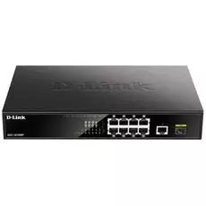 Коммутатор PoE D-link DGS-1010MP/A1A 9x10/100/1000Base-T (8 портов с поддержкой PoE), 1x1000Base-X SFP, функцией энергосбережения и поддержкой QoS