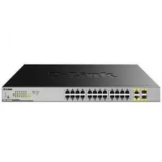 Коммутатор PoE D-link DGS-1026MP/A1A 24xUTP 10/100/1000 PoE (370 Вт), 2xCombo100/1000Base-T/SFP, 19", rev /A1A, /B1A