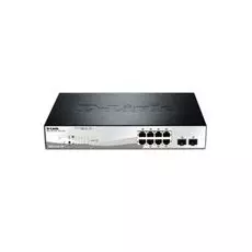 Коммутатор PoE D-link DGS-1210-10P 8xUTP 100/1000 PoE, 2xSFP Gigabit, 65Wt, 13", rev /F1A, /F3A