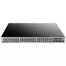 Коммутатор PoE D-link DGS-3630-52PC/A1ASI 44x10/100/1000Base-T PoE (370Вт), 4xCombo 100/1000Base-T/SFP, 4x10GBase-X SFP+, L3, stack