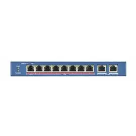 Коммутатор PoE HIKVISION DS-3E0310HP-E 8хRJ45 100M PoE с грозозащитой 6кВ/2хUplink порт 1000M Ethernet: 802.3af/at/bt,1 порт поддерживает HiPoE 60Вт,