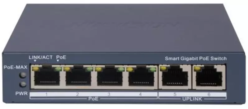 Коммутатор PoE HIKVISION DS-3E1506P-EI 4-портовый гигабитный интеллектуальный