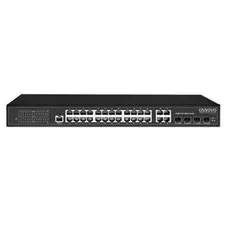 Коммутатор PoE OSNOVO SW-8244/L(400W) на 24 RJ45 PoE + 4 x GE Combo Uplink порта, 24 x GE (10/100/1000 Base-T) с поддержкой PoE (IEEE 802.3af/at), 4 x