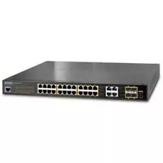 Коммутатор PoE Planet GS-4210-24PL4C управляемый, 24x10/100/1000T 802.3at PoE + 4xGE TP/SFP Combo (440W)