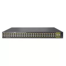 Коммутатор PoE Planet GS-4210-48P4S управляемый, IPv6/IPv4, 48xGE 802.3at POE+ 4x100/1000X SFP (440W