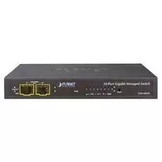 Коммутатор PoE Planet GSD-1002M управляемый, 8x10/100/1000Mbps + 2x100/1000X SFP (POE и DC питание)