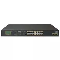 Коммутатор PoE Planet GSW-1820VHP 16-Port 10/100/1000T 802.3at PoE + 2-Port 1000X SFP Gigabit Switch