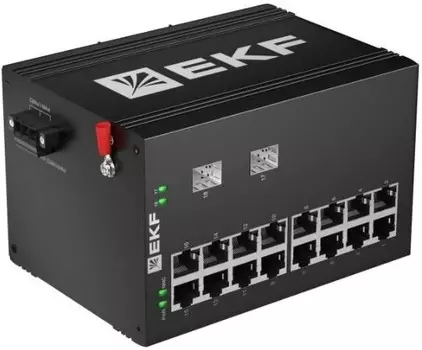 Коммутатор промышленный EKF TSX-U-2GX/SFP-16GT неуправляемый U-2GX/SFP-16GT TSX