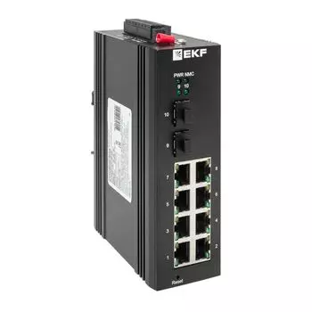 Коммутатор промышленный управляемый EKF TSX-ML2-2GX/SFP-8GT уровня L2 2 порта 1000Base-X SFP 8 портов 10/100/1000Base-T(X) RJ45 монтаж на DIN-рейку TS