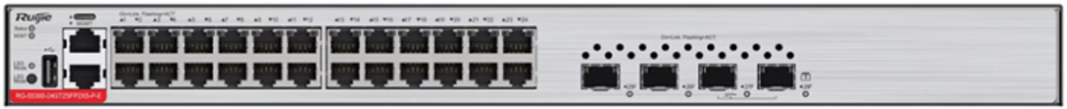 Коммутатор RUIJIE NETWORKS RG-S5300-24GT4XS-E 24x10/100/1000M adaptive electrical ports, 4x1G/10G SFP+ ports