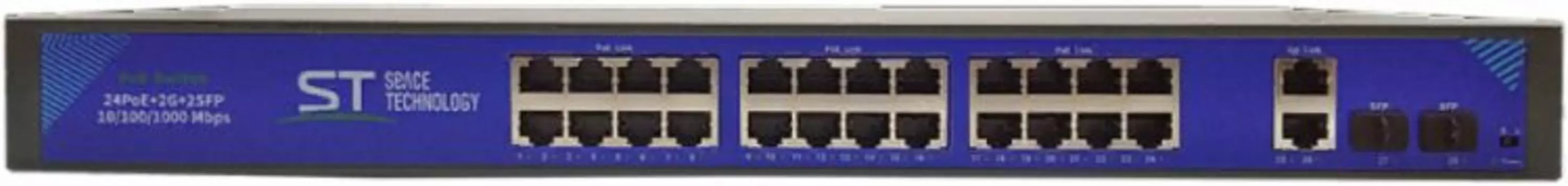 Коммутатор Space Technology ST-S242POE (24G/2G/2S/400W/AB)PRO POE вариант A/B.Switch POE 24-х портовый для обеспечения проводных сетей напряжением 48В