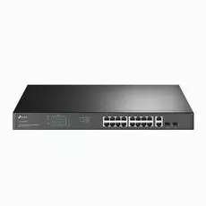 Коммутатор TP-LINK TL-SG1218MP 18*RJ45 10/100/1000 Мбит/с + 2 комбо-SFP слота, 802.3af/at, PoE-бюджет 250Вт, 802.1p/DHCP QoS, в стойку 19"