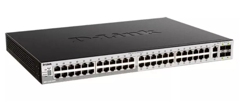 Коммутатор управляемый D-link DGS-3130-54PS/B2A 48x1000Base-T PoE, 2x10GBase-T, 4x10GBase-X SFP+, PoE Budget 370W (740W with DPS-700), Surge 6KV, CLI,