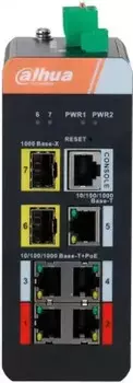 Коммутатор управляемый Dahua DH-IS4207-4GT-120 4-портовый гигабитный с PoE, промышленное исполнение